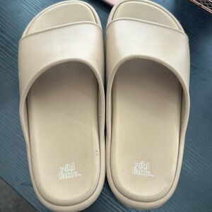 Brown platform slides